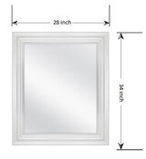 Wholesale - 28"x34" MAINSTAYS WHITE MIRROR C/P 2, UPC: 044021617861